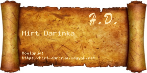 Hirt Darinka névjegykártya